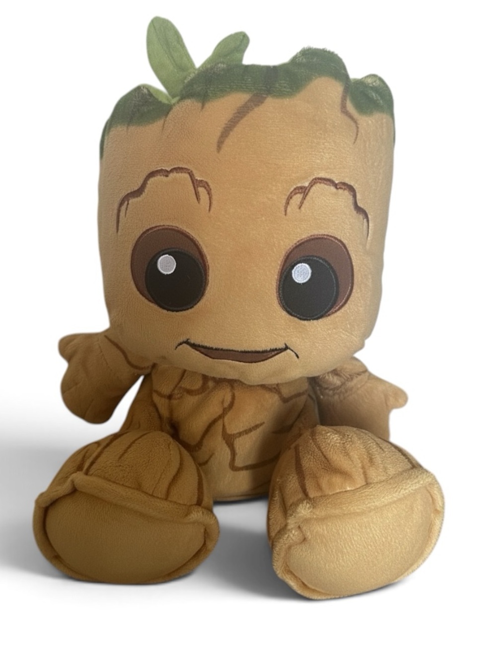 Disney Baby Groot Plush - Brown with Green Leaf Accents 13”